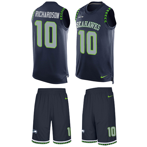 Men's Limited Paul Richardson Nike Jersey Navy Blue - #10 Tank Top Suit NFL Seattle Seahawks